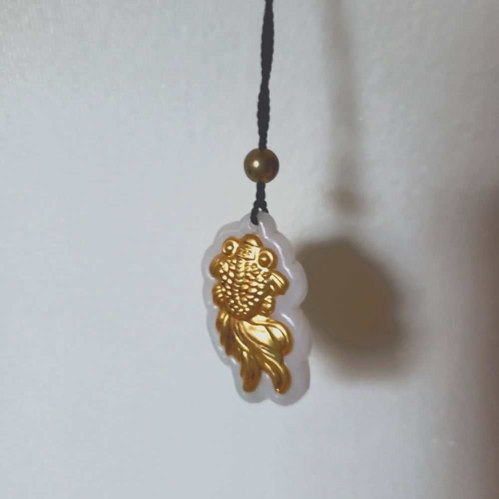 Jadeite Jade Goldfish Pendant